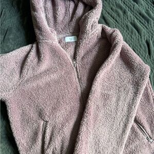Aritzia TNA Pink Teddy Hoodie